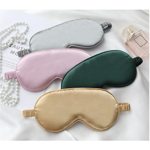 Silk Sleep Eye Mask & Blindfold with Elastic Strap Soft Eye Cover Eyeshade for Night Sleeping, Travel, Nap
