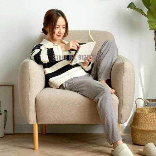 Nordic single sofa chair modern minimalist fabric sofa small apartment light luxury small sofa leisure backrest tiger chair