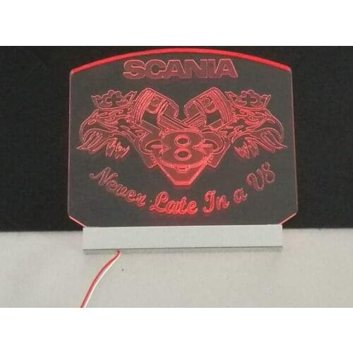 Tamiya Scania Truck Body V8 Logo Lamp Goshawk Led Light Marker For 1/14 Scale Rc Trucks SCANIA R620 56323 R470 Tractor Trailer