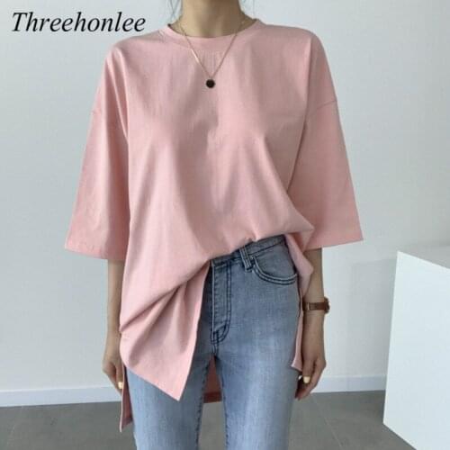 Женские хлопковые футболки Threehonlee China At AliExpress