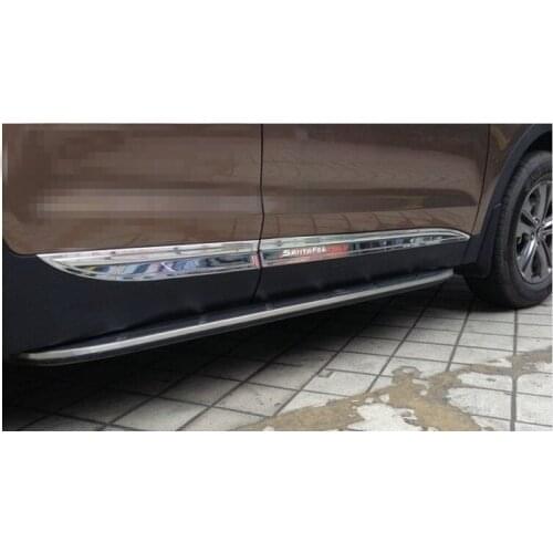 High quality ABS Chrome body side moldings side door decoration for 2013 Hyundai Santa Fe ix45