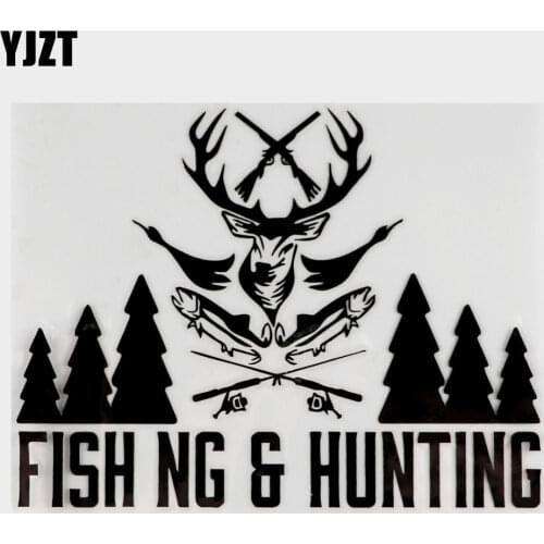 17.8cm*13.7cm Fishing Hunting Shop Hunter Fisherman Vinyl Stickers Decals S4-0084