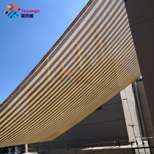 Tewango Yellow+Brown Strip Shade Net Garden Succulent Plants Sun Block Cloth Patio Roof Shading Curtain 1X2M 2X2M 2X2.4M