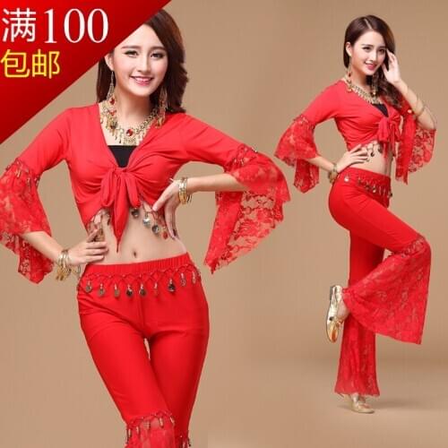 Bellydance Costume Belly Dance Costumes Fashion Time-limited Women Skirt Woman Square Suits Suit Short-sleeved +pants S78+k78
