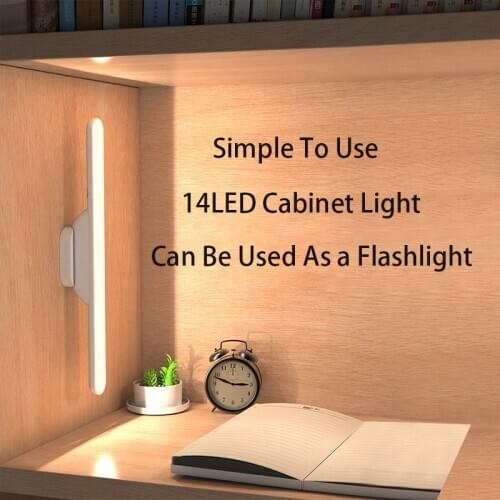 14 LEDs Cabinet Light Touch To Adjust Ligth Cupboard Wardrobe Bed Lamp LED Under Cabinet Night Light For Closet Stairs Kitchen