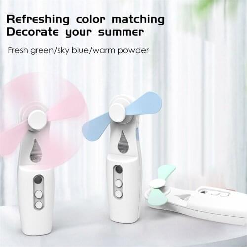 2-in-1Usb Mini Fold Fan Electric Portable Air Cooler Originality Charging Household Electrical Moisturizer Moisturizing Spray