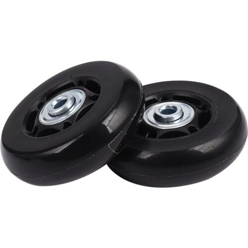 2 Set Luggage Suitcase Replacement Wheels Axles Rubber Deluxe Repair OD 64mm New