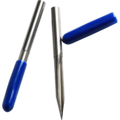 2 Pcs Two Flutes Straight V Bit Brass Cutting 20 degree 0.5mm Tip 80mm Length, Engraving Too lDeep CNC Router Bit