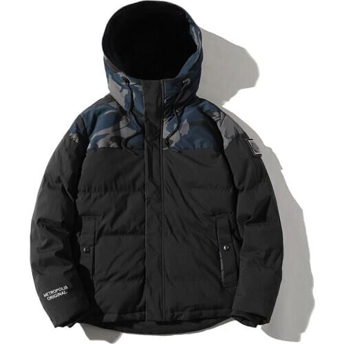 2020 Winter New Arrivals Thick Warm Hooded Cotton Jacket Fashion Camouflage Plus Size Wild Trend Men Cotton Jacket Free Shipping