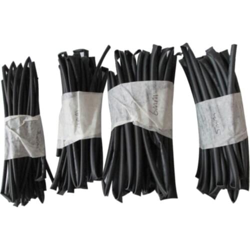 4*1 Meter Lenghts Heat Shrinking Tubing Black Tube 3mm 4mm 5mm 6mm Equipment Set