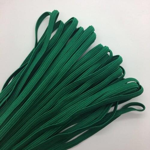 5yards/lot 1/4" 6mm Deep green Multirole Thickening Satin Elastic Band Trim Sewing Spandex Lace Trim
