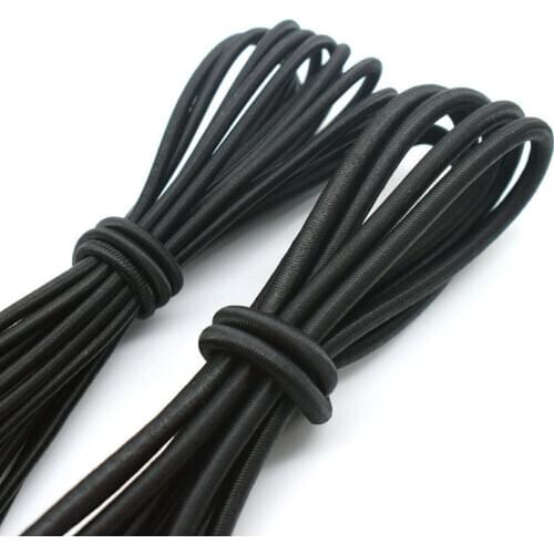5 Yards/lot 1.5 2.0 2.5 3.0mm Black Hight-Elastic Bands Spool Sewing Band Round Elastic Cord Diy Handmade Sewing Materials