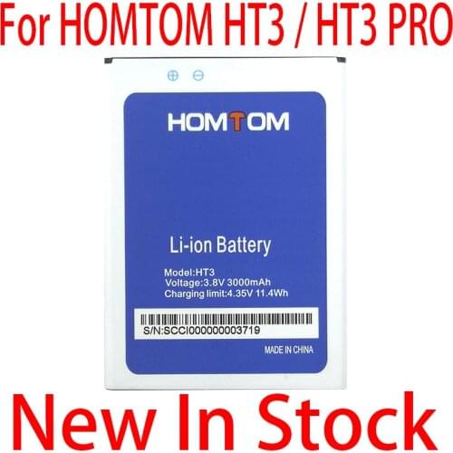 In Stock High Quality Battery For Homtom HT3 HT3 Pro Mobile Phone Replacement + Tracking Number