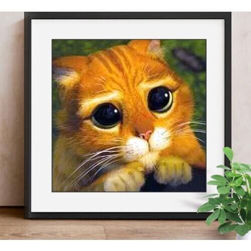 Diamond Painting Embroidery Sale Animal Full Square Diamond Mosaic Cat 5D DIY Picture Of Rhinestones Decor Home Gift
