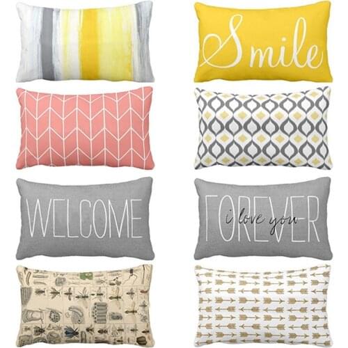 Pillow Case Rectangular Polyester Cushion Covers Home Decorative Cushions Throw Pillows Bedroom Pillowcase