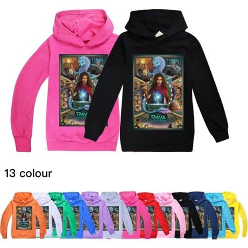 Kids Clothes Girls Hooded Raya and The Last Dragon Sweatshirt Boys Cotton Hoodies Long Sleeve Coats Children Pullover Outfits