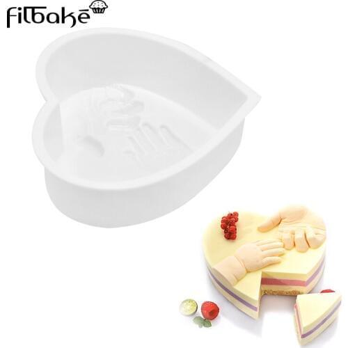 FILBAKE Heart-shaped Silicone Mold For Family DIY Festival Party Baking Accessories Cake Decorating Tools