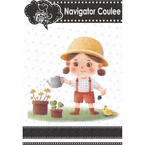 Cute girl flower water bottle cutting mold 2021 dead scrapbook metal cutting mold chicken breast stencil creative embossing