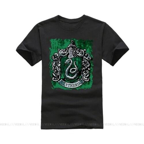 Magic Boy Slytherin Crest T Shirt Top Quality Cotton Casual Short-sleeved T-Shirts Men Fast Shipping New Man Design TShirt