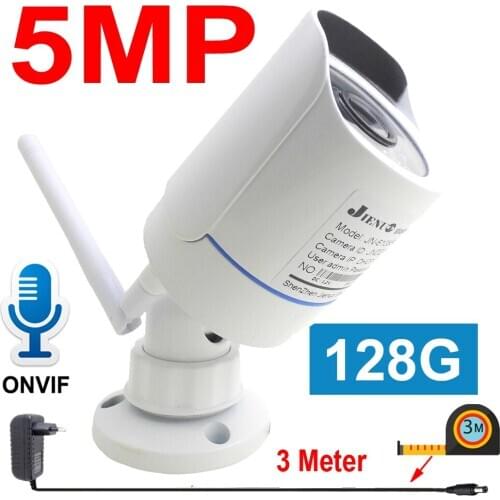 JIENUO IP Camera Wifi 128G Cctv Outdoor Waterproof Audio Infrared Night Ipcam Wireless Cam Ipc HD Video Surveillance Camera Home
