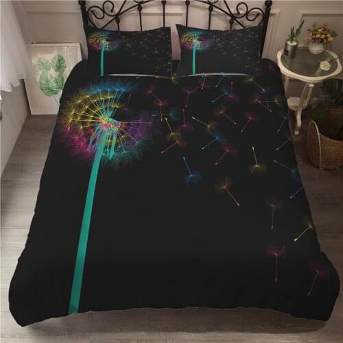 A Bedding Set 3D Printed Duvet Cover Bed Set Dandelion Home Textiles for Adults Bedclothes with Pillowcase #PGY02