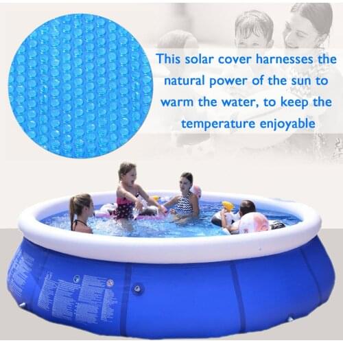 Round Pool Solar Cover Rainproof Dust Covers Round Bubbles Protection Cloth for Inflatable Swimming Pool Above Ground Pool