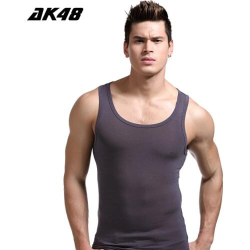 BOBTXS Mens Underwear Thin Sweat Vest Summer Modal Sports Hurdle Tight Fitness Elastic Sleeveless Bottoming Shirt Men Vests