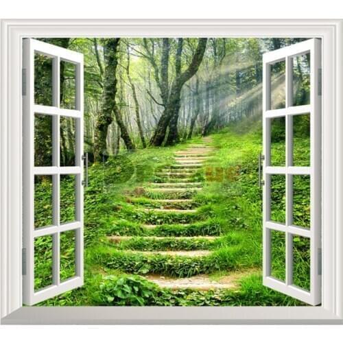 Dpsprue Full 5D DIY Square Round Diamond Painting Window Scenery 3D Embroidery Cross Stitch Rhinestone Mosaic Home Decor DFS205