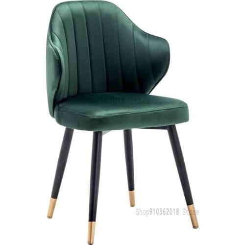 Nordic Light Luxury Net Red Modern Minimalist Backrest Home Dining Chair Dressing Chair Bedroom Makeup Stool Manicure Chair