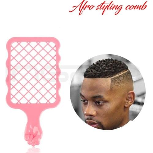 Professional Salon Barber Mesh Sponge Tin Foil Hot Brush Hairdressing Tool Hairdressing Twist Wave Curly Hair Comb Fist handle