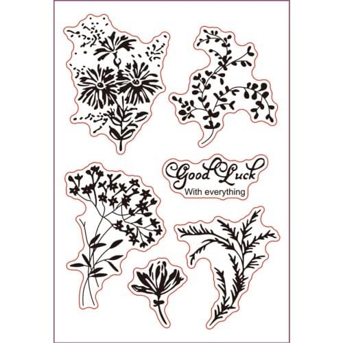 11x16 Flowers and leaves Transparent Clear Stamps Silicone Seals for DIY scrapbooking photo album Card Making