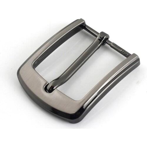 1pcs 40mm Metal Mens Casual Belt Buckle Laser Printed End Bar Heel bar Buckle Single Pin Half Buckle Leather Craft Webbing