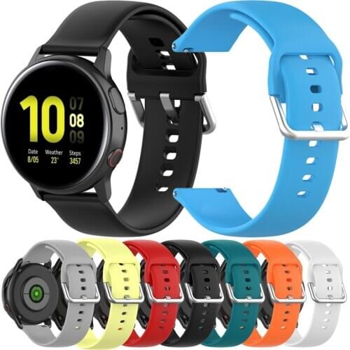 Soft Silicone Strap For Samsung Galaxy Watch Active 1 2 Bracelet Wristband Loop For Samsung Galaxy Watch 42mm Watch 3 41mm