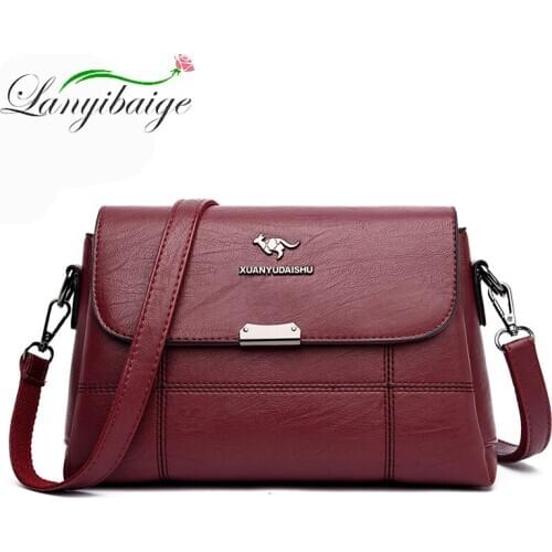 Women leather Shoulder Bags for handbags sac main femme Women casual crossbody bag Flip small square bag designer Messenger bag