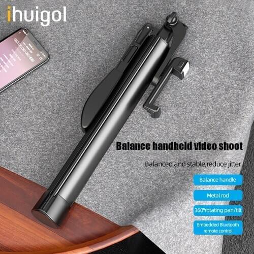 Ihuigol Bluetooth Selfie Tripod Mobile Phone Holder Clip For iPhone Xiaomi Samsung Portable Lazy Bracket Camera Ring Light Stand