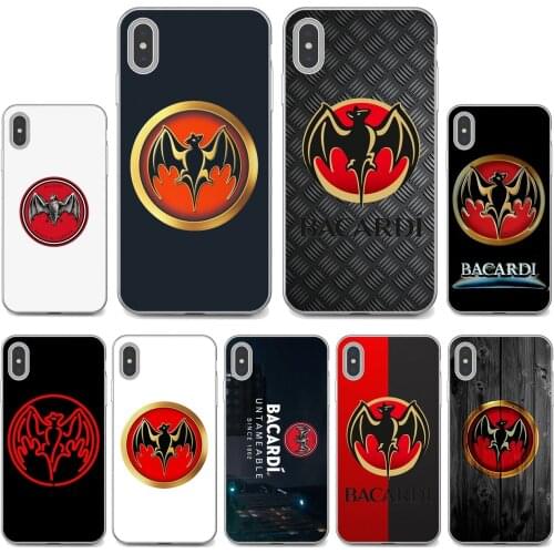 Bacardi-Rum-Vampire-Bat-Sticker-Logo Silicone Phone Case For Samsung Galaxy S7 S8 S9 S10E S20 FE Note 10 20 Edge Lite Plus Ultra