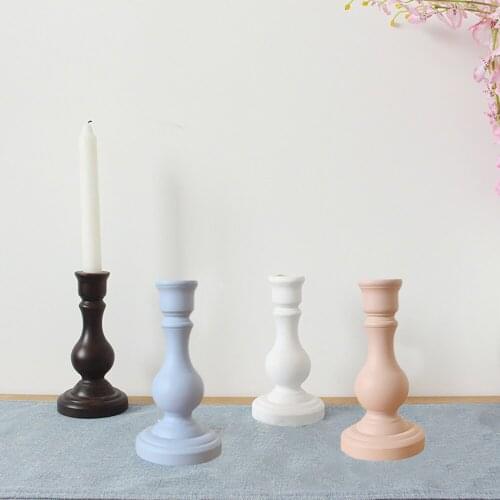 Pine Candle Holder Portable Geometric Shape Pine Candle Cup Exquisite Designed Cylindrical Candlelight Dinner Home Wedding Decor