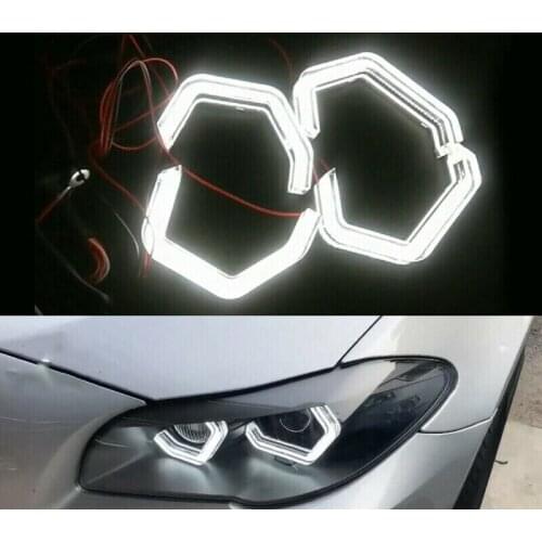 1set White Car Headlight Auto Lamp LED Iconic Angel Eyes Light For BMW M3 M4 E90