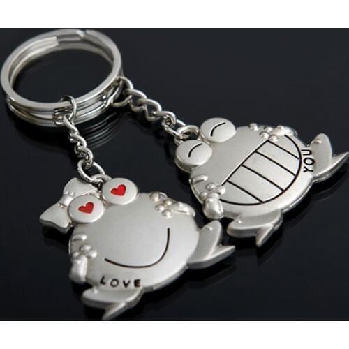 1 Pair Love You Big Mouth Frog Key Ring Keychain Keyfob Sweetheart Gift Keyring 6L5J