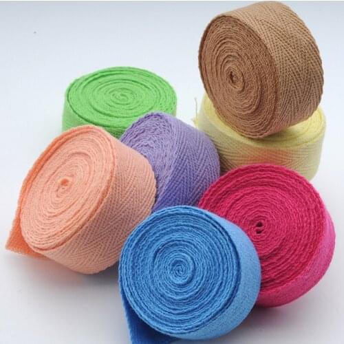 1pcs=5 yards Hemming strip, cotton belt, herringbone yarn, knitted yarn, colored cotton width cloth, hemming rope size:1CM,2 cm