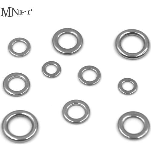 MNFT 100Pcs High Quality Fishing Forged Rings Jig Jigging Lure Fishing 5 Size For Selection