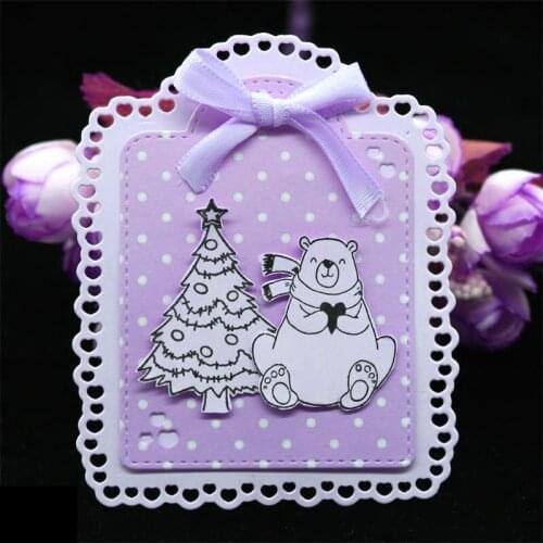 2pc Tag Heart DIE SET for Cards Scrapbook Craft Dies Scrapbooking Die Carbon Steel Embossing Cutting Die New 2021