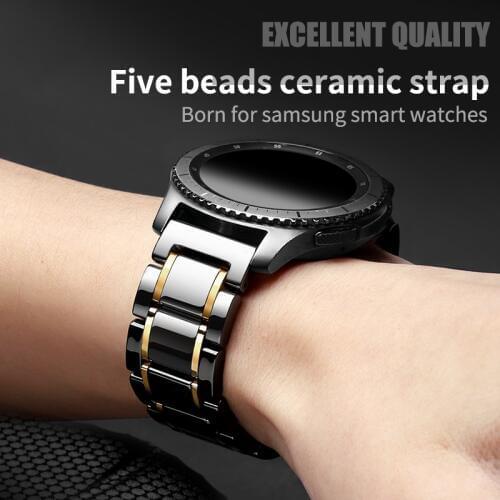 20mm ceramic strap For Huawei watch 2 Amazfit Bip For Samsung Galaxy Watch 3 Active 2 gear S4/S2 (Classic) replacement strap