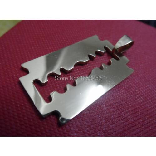 5pcs Lot Polished High Quality Stainless Steel The blade Style Pendant Charms for Men Women jewelry