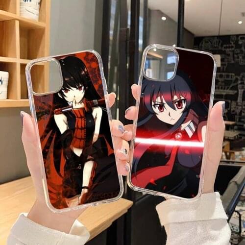 Akame ga KILL! anime girl Phone Case Transparent soft For iphone 5 5s 5c se 6 6s 7 8 11 12 plus mini x xs xr pro max