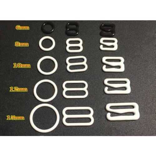 Free shipping 2000 sets / lot (6000 pcs) bra metal buckles rings sliders and hook bra adjusters