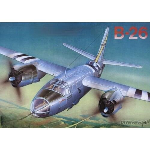 DIYMyModeI USA B26 Raider bomber DIY Handcraft Paper Model KIT Handmade Toy Puzzles Gift Movie prop