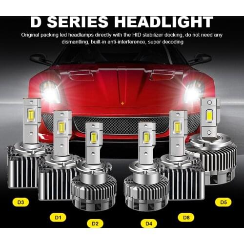 2Pcs Car Light D1S D4S D2S LED Canbus Headlight D3S D1R D2R D3R D4R D5S D8S 70W 10800LM Kit LED to Replace HID Conversion Lamps