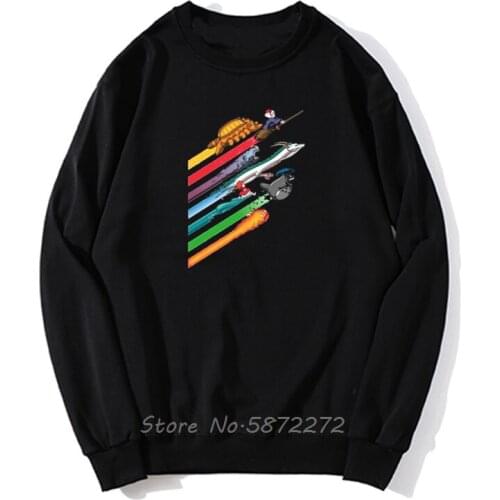 Star Ghibli Hayao Miyazaki My Neighbor Totoro Spirited Cartoon Hoodie Men Pollover Sweatshirt Hoodies Streetwear Harajuku