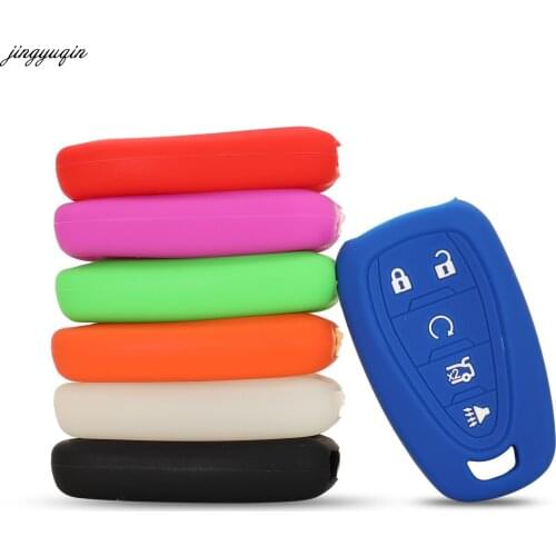 Jingyuqin 30pcs Remote Car Key Cover Silicone Case For Chevrolet Cruze Sonic Camaro Equniox Traverse Malibu 5Button without Logo